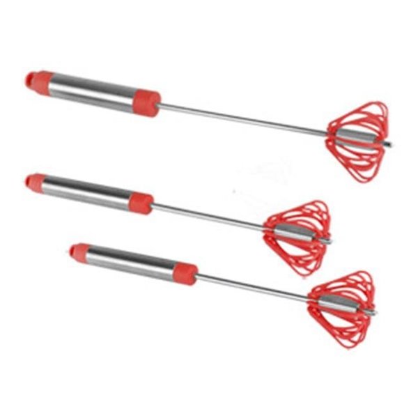 Xsdepot XSDepot 394254 Ronco Self Turning Turbo Whisk; Red - Pack of 3 394254